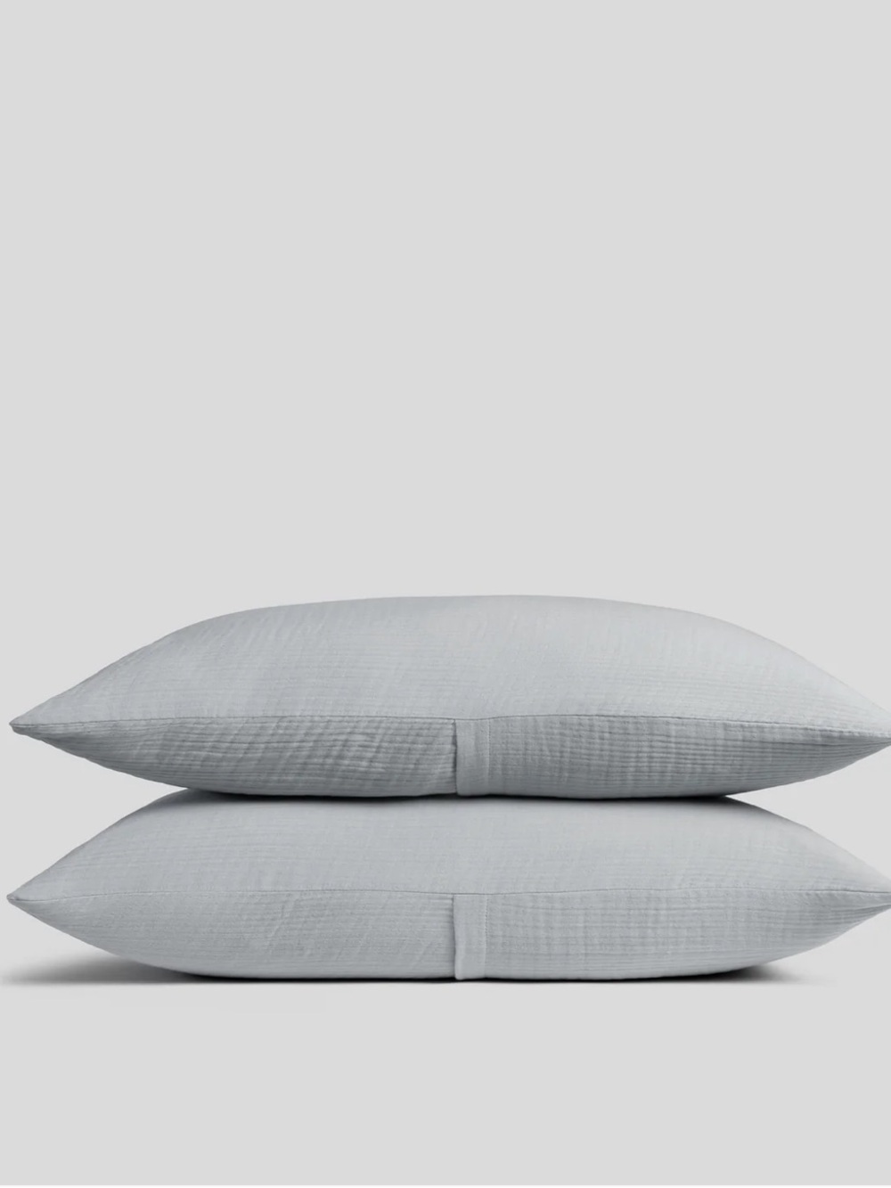 Parachute Cotton Light Gray King Size Pillow Cover Set - Soft Everyday Pair